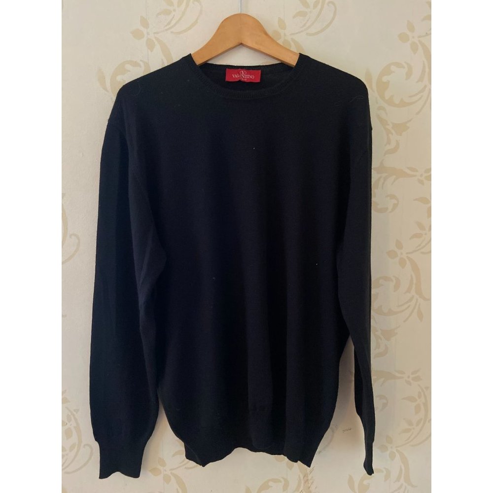 Mens Size 56 Valentino Jeans Black Sweater